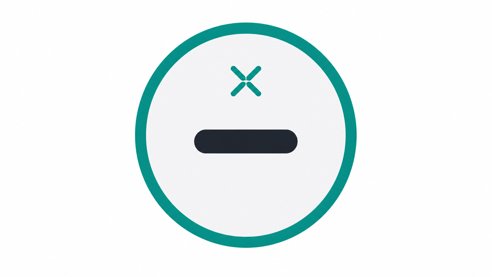 A hyphen symbol highlighted with a warning indicator illustrating the mistake of using hyphens in domain names