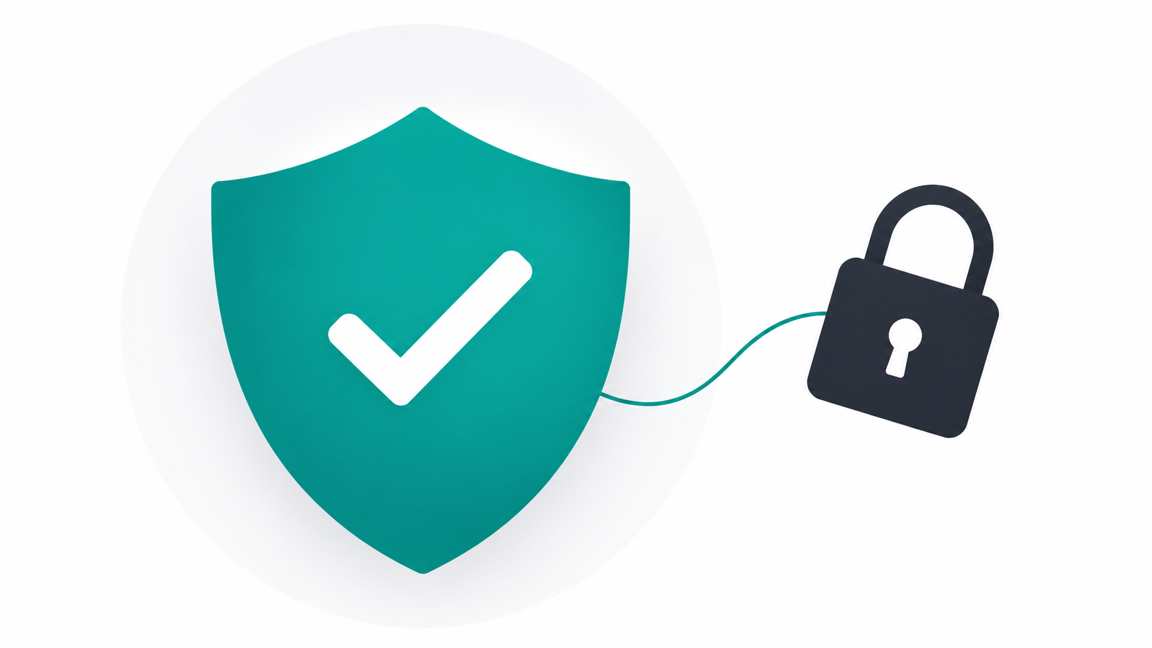 Shield icon with a .com domain checkmark symbol representing trust and security for e-commerce websites