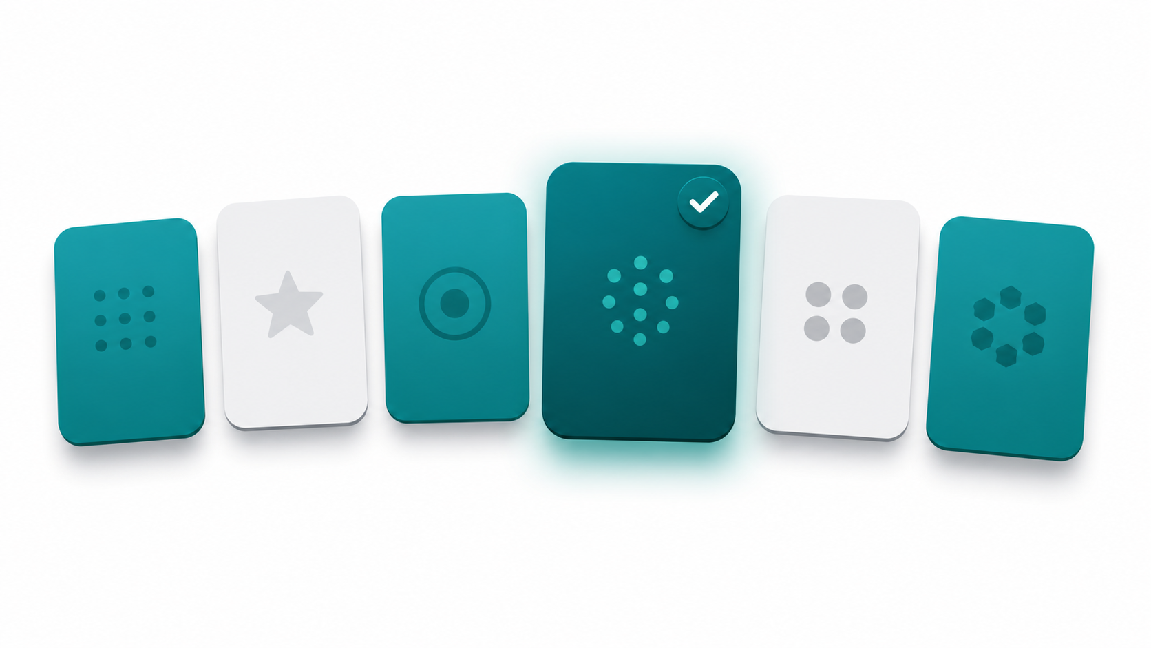 Flat illustration of multiple domain extension options displayed as floating tiles for creative business domain selection