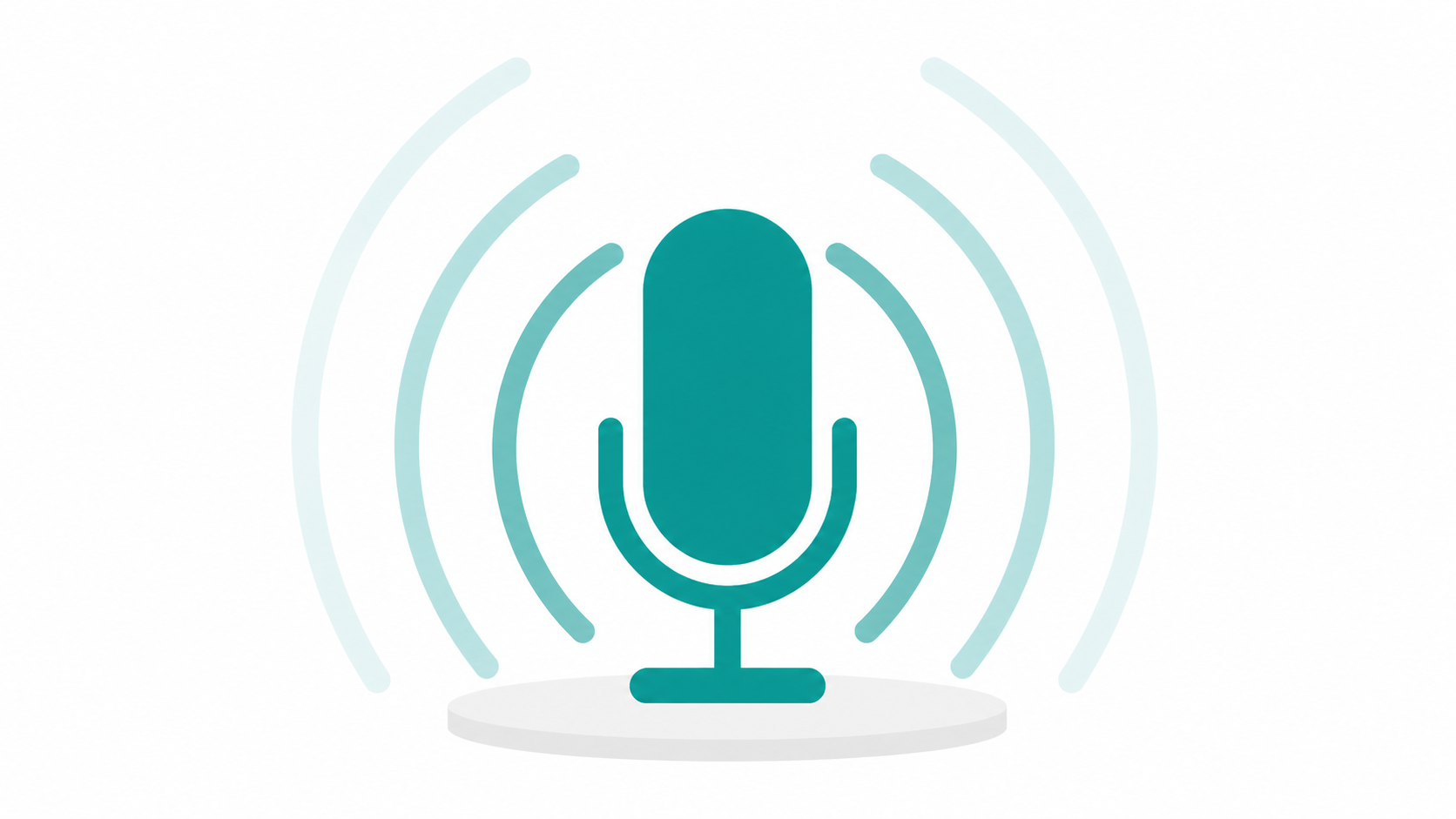 Sound wave radiating from a microphone icon representing the radio test for evaluating business name clarity