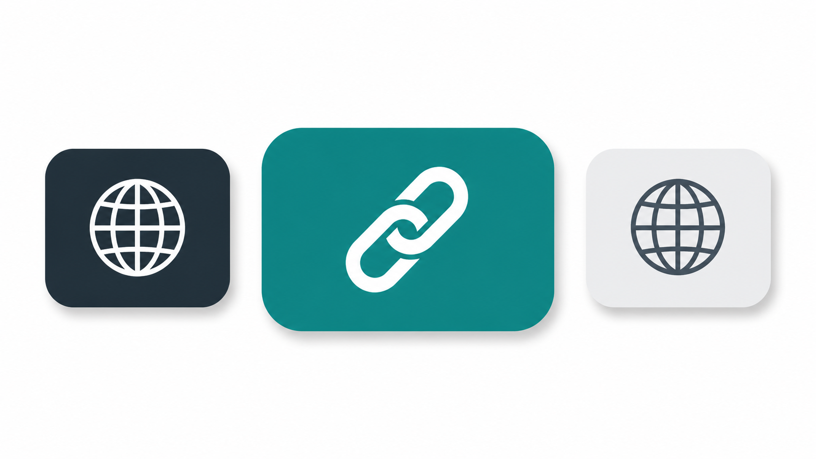 A set of domain extension badge icons including dot com and dot realtor options for real estate agents