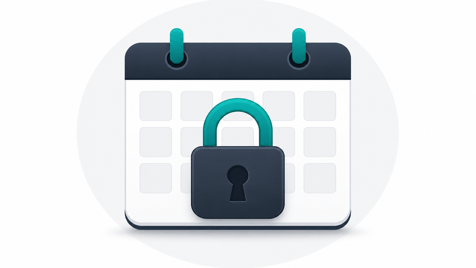 Calendar with a padlock overlay symbolising the 60-day domain transfer lock restriction after registration