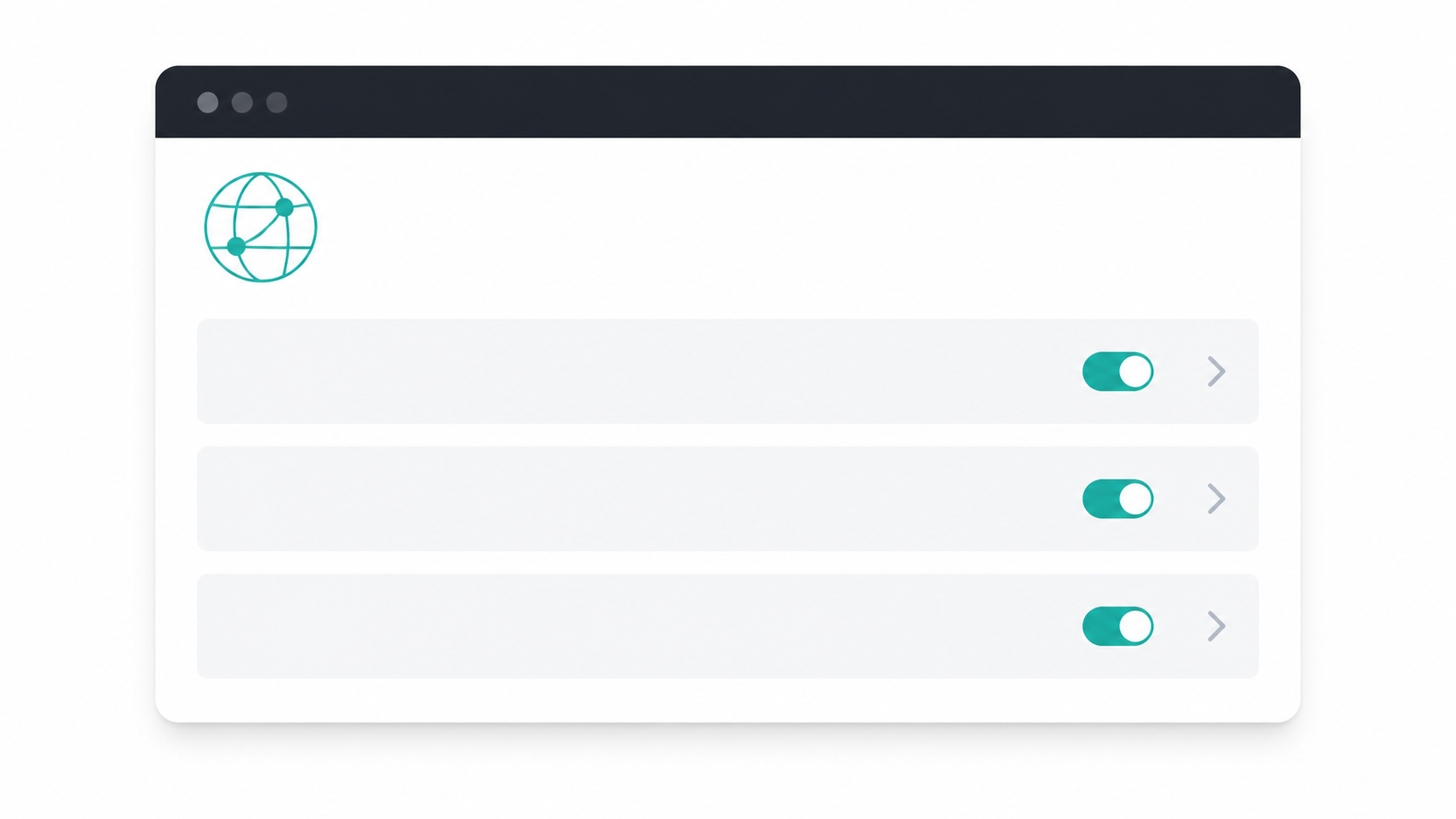 Abstract DNS management dashboard UI illustration showing domain settings interface for registrar comparison